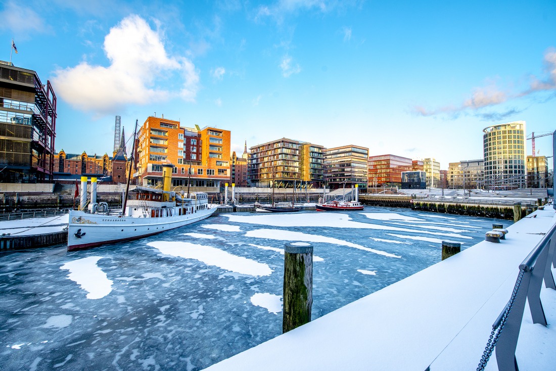 Winter: die HafenCity